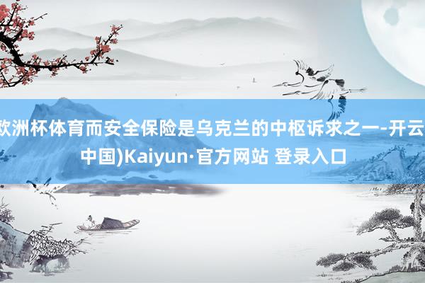 欧洲杯体育而安全保险是乌克兰的中枢诉求之一-开云(中国)Kaiyun·官方网站 登录入口